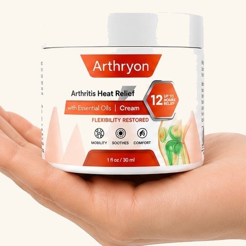 Open jar of Arthryon Heat Relief Cream showing the whipped texture
